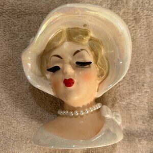 Vintage Lefton Model #2424 Lady Head Vase
